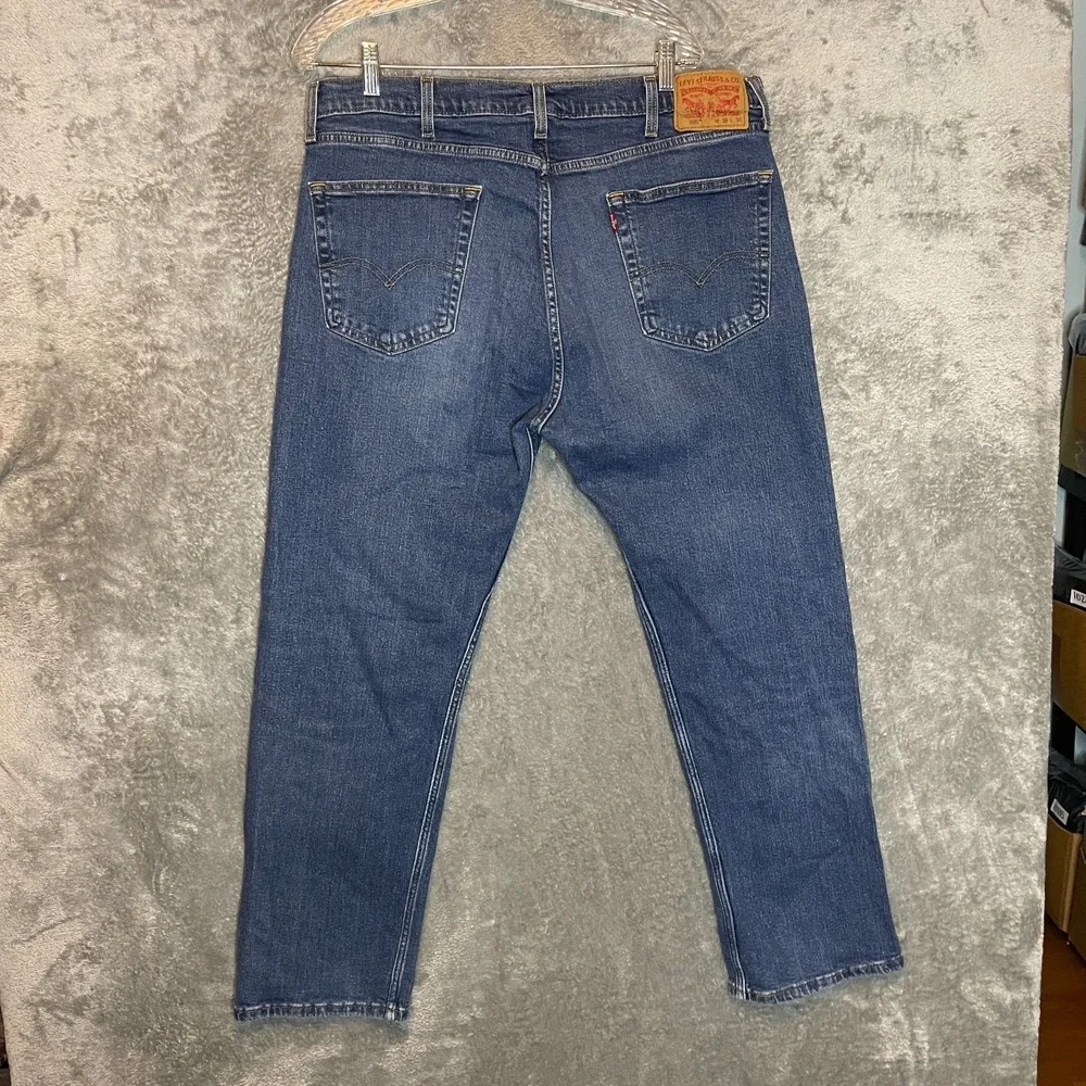Levis 505 Men Regular Straight Dark Wash Jean 38x30 Casual Classic Basic Stretch